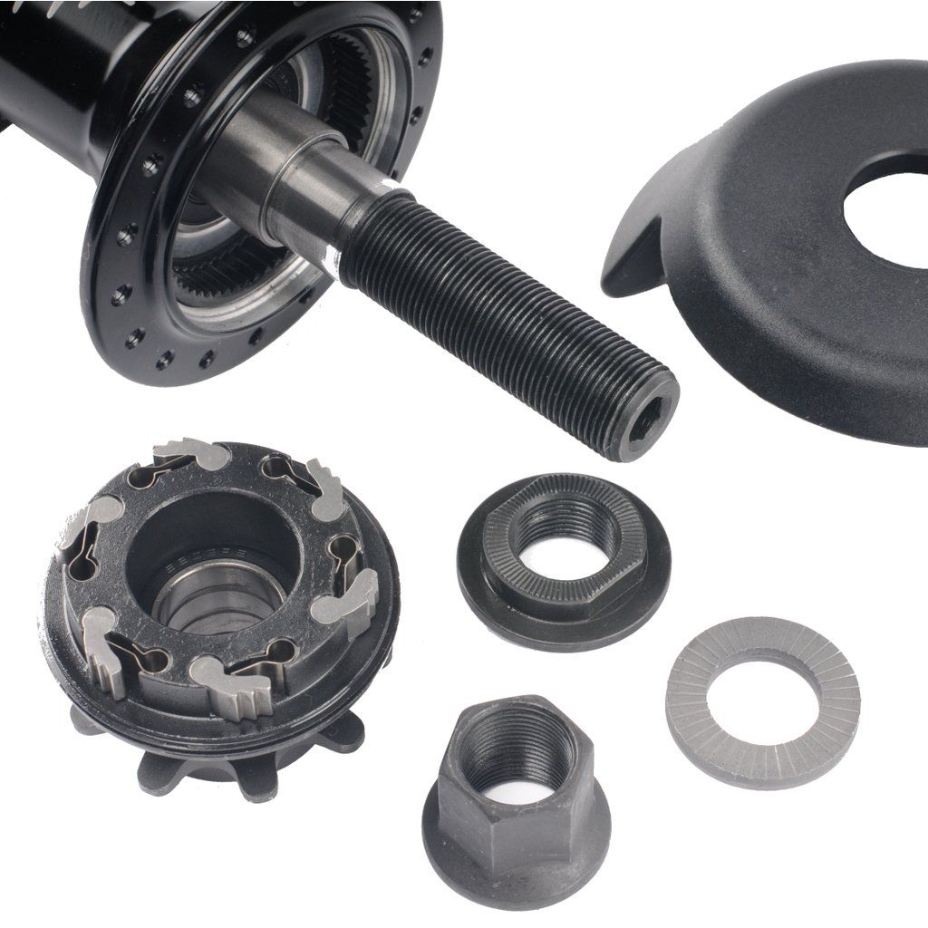 United Audio Cassette Hub With Guards Male Axle LHD