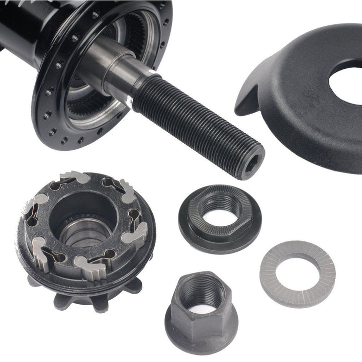 United Audio Cassette Hub With Guards Male Axle LHD