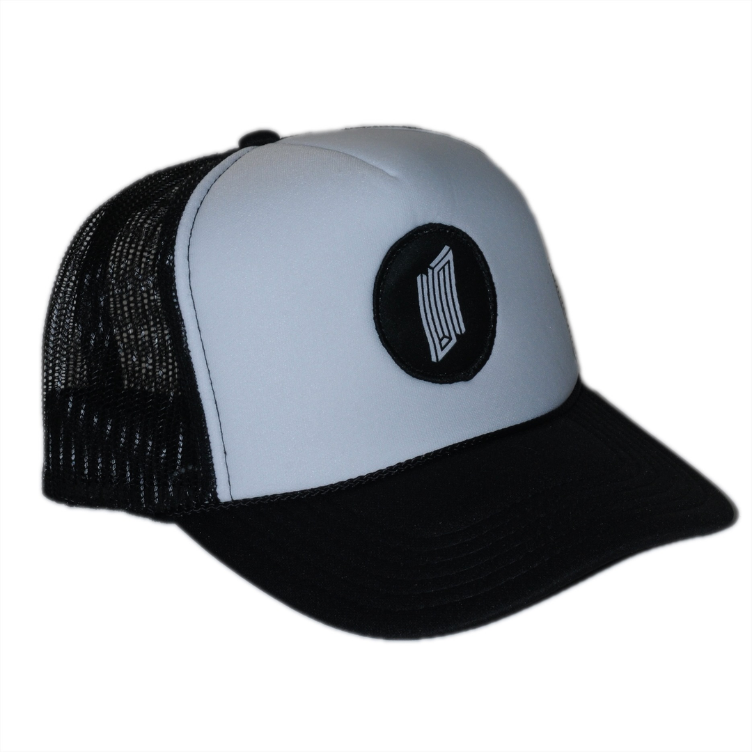 Reborn Patch Trucker Hat White